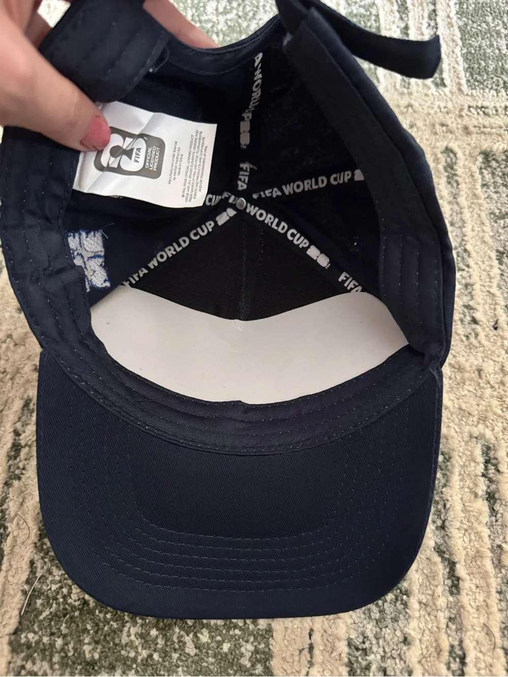 Bundle of 2 USA Official FIFA World Cup Baseball Hats - Navy and Denim NWT
